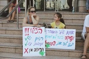 בהפגנה בתל אביב. צילום: אלי יוספי